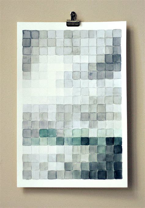 Pixelated Watercolor Wall Art