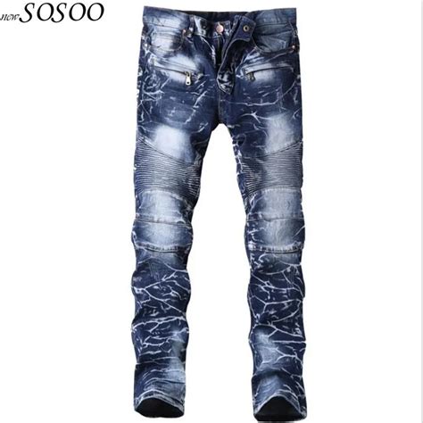 mens brand jeans printing design denim Sales champion creases fashion designer jeans men high ...