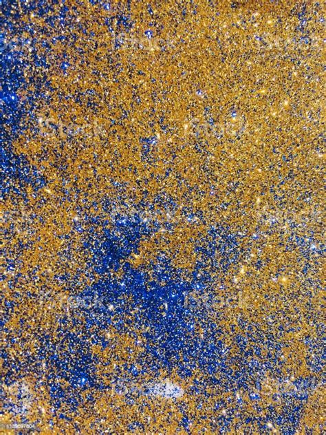 Gold Blue Glitter Background Stock Photo - Download Image Now ...