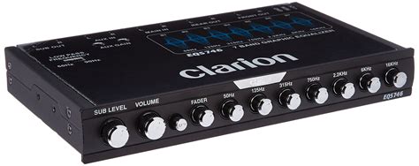 Clarion EQS746 1/2 DIN Graphic Equalizer with Built-in Crossover | Car ...