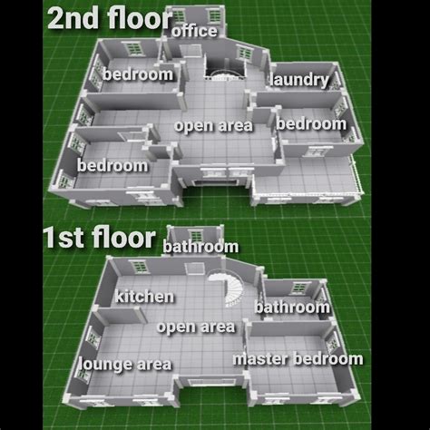 4 Bedroom bloxburg rp house layout | House layouts, Simple house plans ...