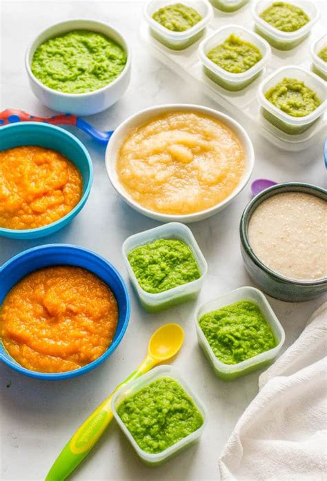 Homemade baby food: Peas, green beans, applesauce, butternut squash and oatmeal - Family Food on ...