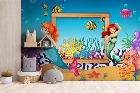 Mermaid Water World kids wallpaper – Myindianthings