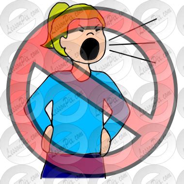 No Yelling Picture for Classroom / Therapy Use - Great No Yelling Clipart