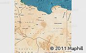 Physical Map of Libya, shaded relief outside