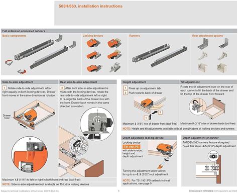 18" Blum TANDEM plus BLUMOTION Drawer Slide Kit – Full Extension with ...