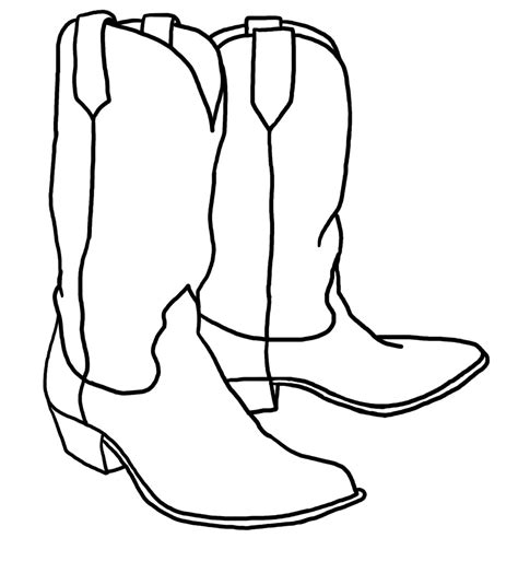 cowboy boots black and white clipart 10 free Cliparts | Download images ...