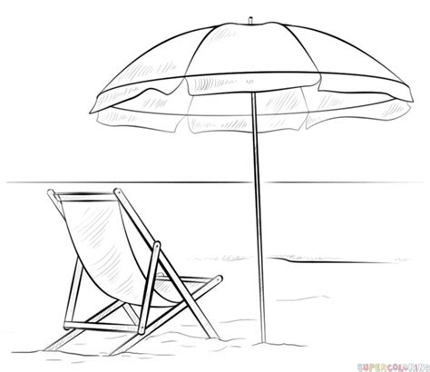 How to draw a beach scene | Step by step Drawing tutorials | Beach drawing, Step by step drawing ...