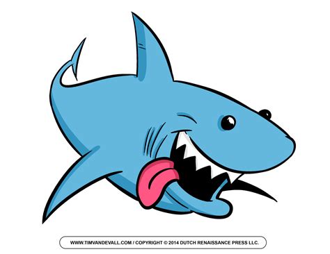Free Cartoon Shark Clipart for Kids, Shark Outline and Shark Silhouette – Tim's Printables
