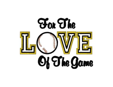 For the Love of the Game Baseball Applique Instant Download - Etsy