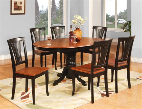 7 PC OVAL DINETTE KITCHEN DINING ROOM TABLE & 6 CHAIRS | eBay