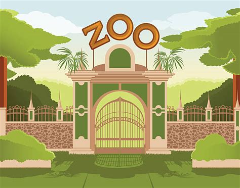 Zoo Gate Illustrations, Royalty-Free Vector Graphics & Clip Art - iStock