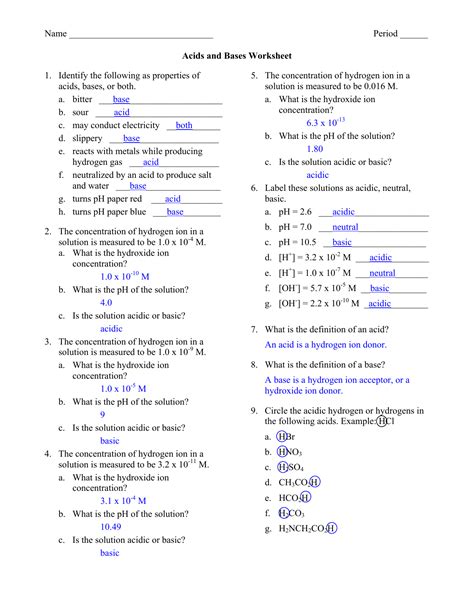 Acids and Bases