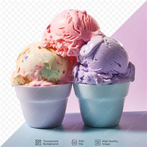 Premium PSD | Genuine dairy ice cream with triple flavors