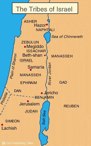 Twelve Tribes of Israel Bible Map in Old Testament Israel | Bible mapping, Bible, Lachish