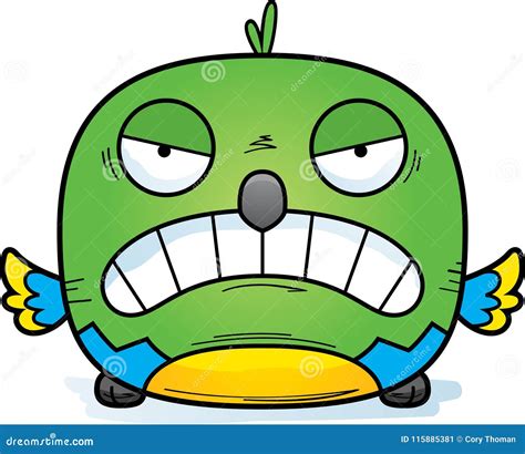 Angry Little Parrot stock vector. Illustration of animal - 115885381