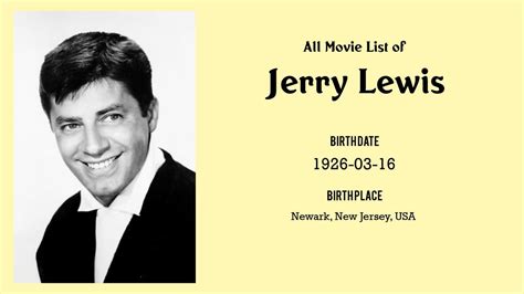 Jerry Lewis Movies list Jerry Lewis| Filmography of Jerry Lewis - YouTube