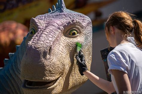 Rare Look at Repainting of Aladar Iguanodon at DINOSAUR Entrance in ...