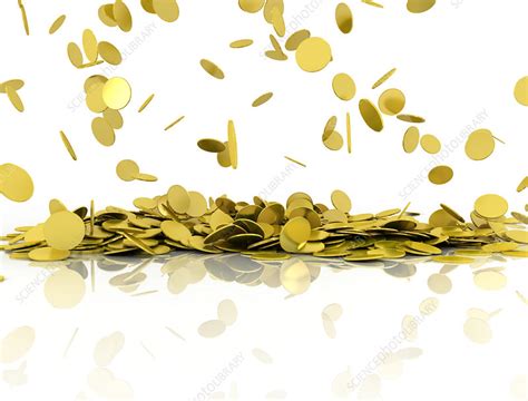 Gold coins, illustration - Stock Image - F021/8196 - Science Photo Library