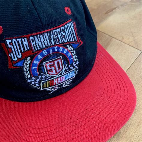 1998 Vintage Nascar 50th Anniversary Hat 90s Made in USA Black - Etsy