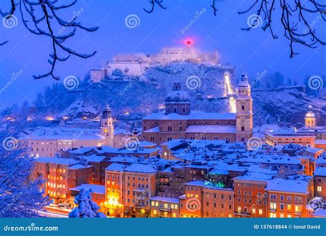 Salzburg, Austria: Heavy Snow on the Historic City of Salzburg with ...