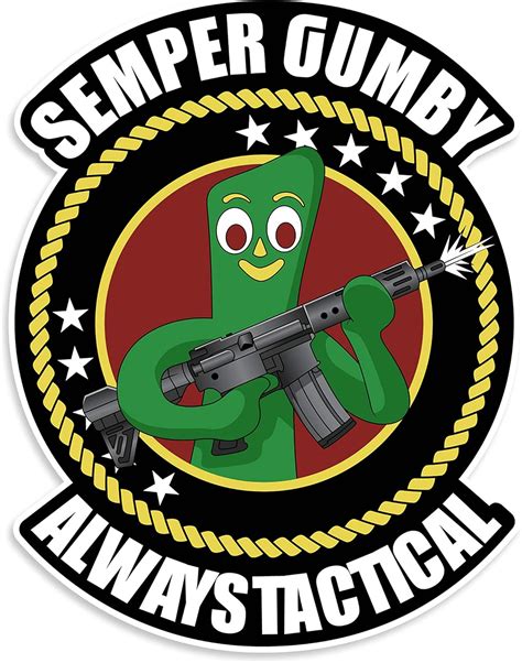 Amazon.com: Semper Gumby Always Tactical Sticker - Sempr Fi US Marines Vinyl Decal - Great for ...