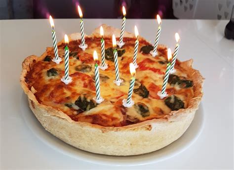 My gf made this delicious pizza cake for my birthday [OC] : r/FoodPorn