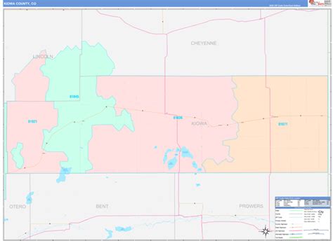 Kiowa County, CO Wall Map Color Cast Style by MarketMAPS - MapSales