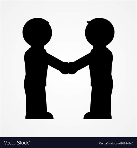 Two people handshake icon Royalty Free Vector Image