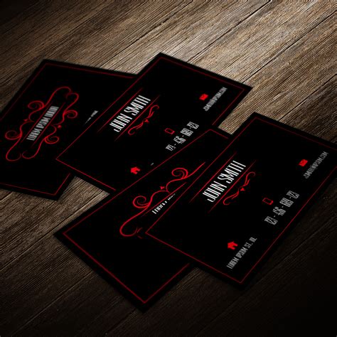 Professional business card template- red and black by Mischoko on DeviantArt