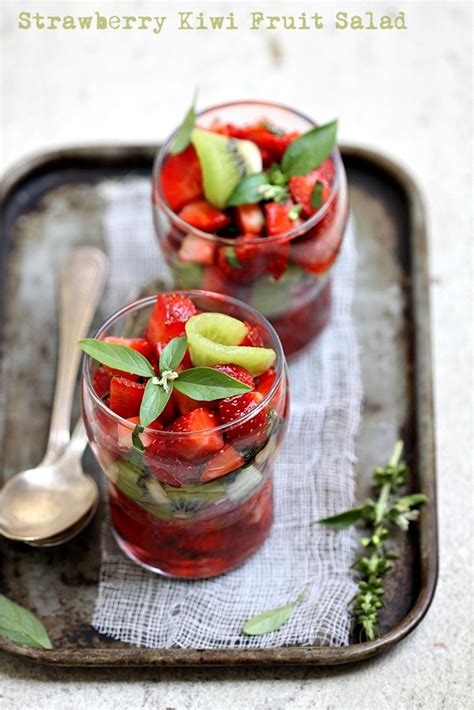 Fresh | Strawberry Kiwi Fruit Salad ... go light with summer #healthy # ...