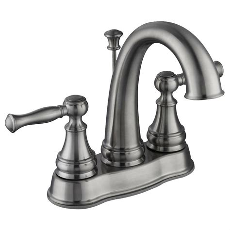 Glacier Bay Fairway 4 in. Centerset 2-Handle High-Arc Bathroom Faucet in Brushed Nickel-HD67529W ...