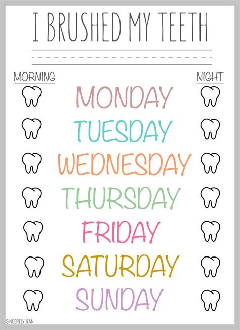 This toothbrushing printable helps make this twice daily chore a little more fun for you kids. # ...