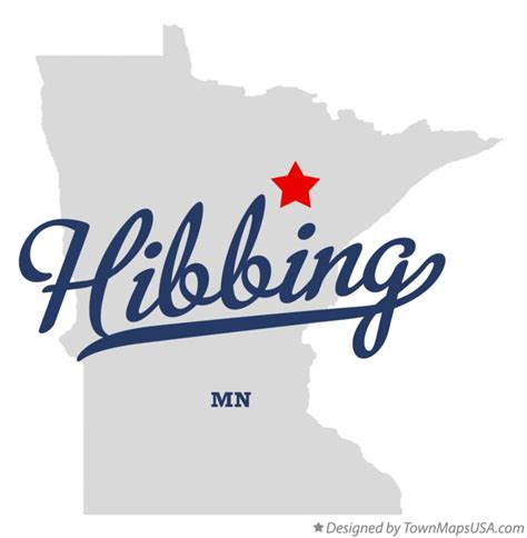 Map of Hibbing, MN, Minnesota