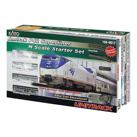 Kato USA Model Train Products N Amtrak P42 Superliner Phase IVb Starter ...