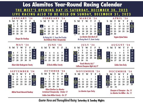 Los Alamitos Race Track Schedule 2024 - Agata Ariella