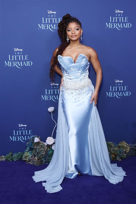 Halle Bailey Looks Like Ariel in a Shimmering Mermaid Tail Gown