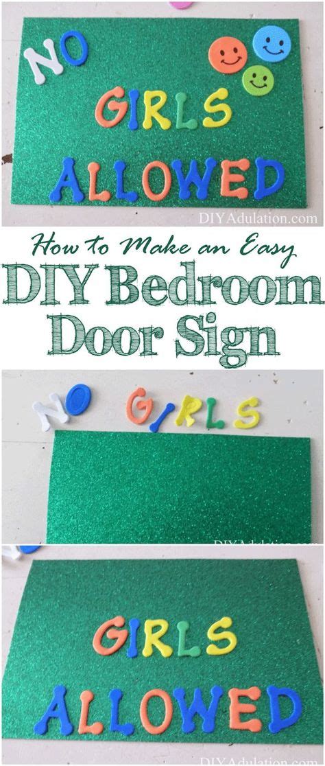 How to Make an Easy DIY Bedroom Door Sign | Bedroom door signs, Door ...