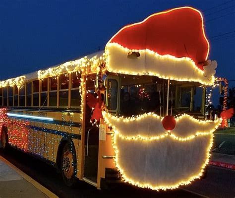 Santa_Bus_in_Waterford_California | Holiday parades, Christmas parade, Christmas float ideas