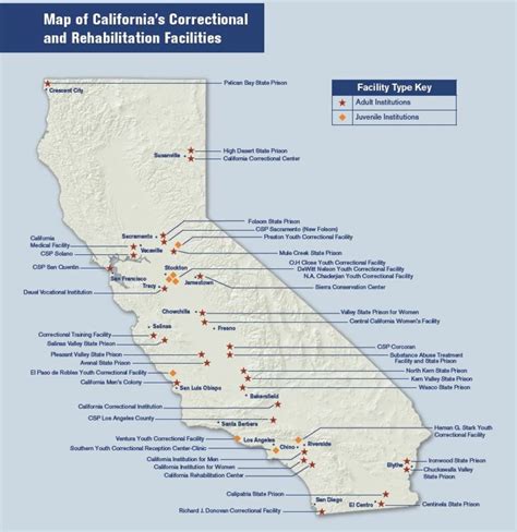 Map O Maps Of California California State Prison Locations Map Intended ...