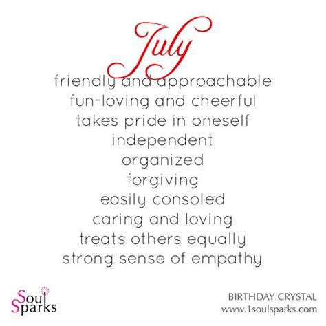 July Birthday - Personality Description for those born in July by ...