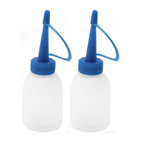 Clear White Plastic opening Industrial Sewing Machine oil bottle (blue)-in Refillable Bottles ...