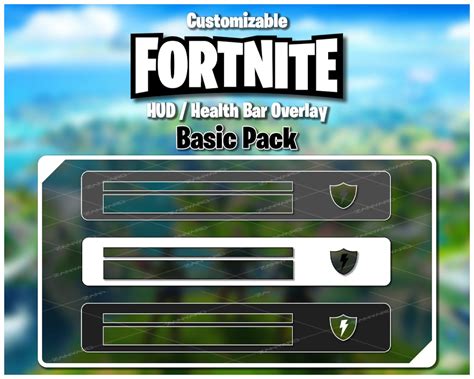 Fortnight Custom HUD Health Bar Overlays for Streaming Basic - Etsy