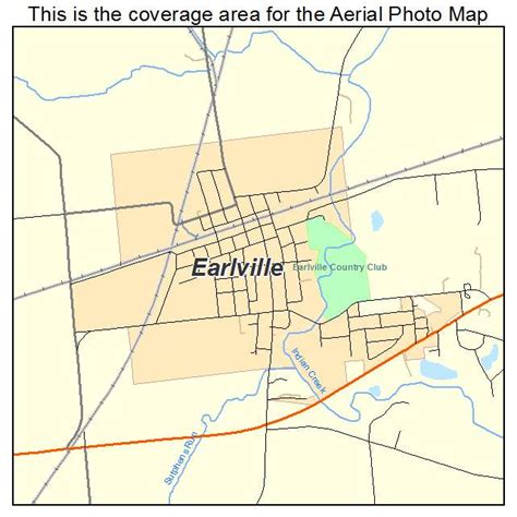 Aerial Photography Map of Earlville, IL Illinois