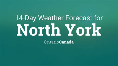 North York, Ontario, Canada 14 day weather forecast