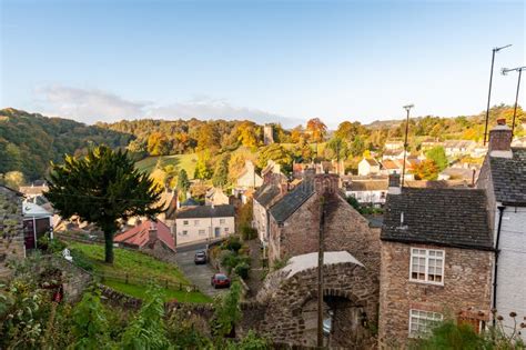 Houses in Richmond, North Yorkshire Viewed from the Castle Walk with ...