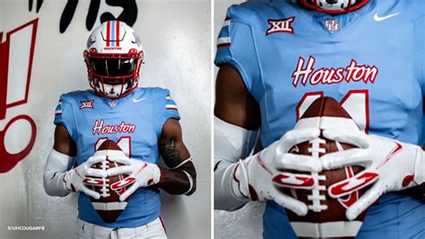 Houston Cougars reveal new Oilers-inspired uniforms for season opener against UTSA - ABC13 Houston