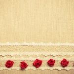 Red Roses Border on satin invitation — Stock Photo © Irisangel #2159129