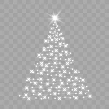 White Christmas Tree Vector Png
