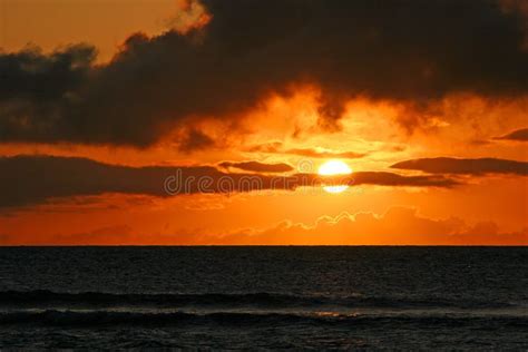 Orange ocean sunset stock photo. Image of peaceful, beautiful - 22124888